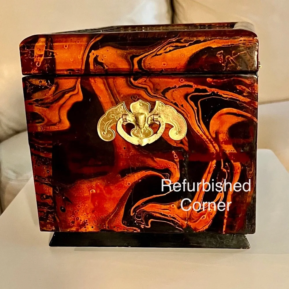 Jewelry Box East Asian Cork Art Ruanmu Hua Design - Picture 6 of 10